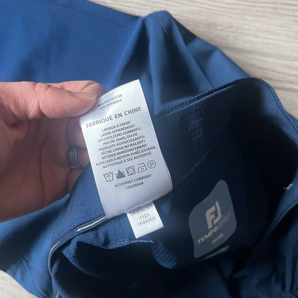 FootJoy TempoSeries Lightweight Golf Pants Navy Size 36/30
